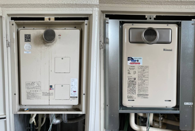 神戸市西区 マンション 給湯器交換 施工事例 即日見積り 最短当日対応 給湯器 ガス設備機器設置 交換のことならお任せください